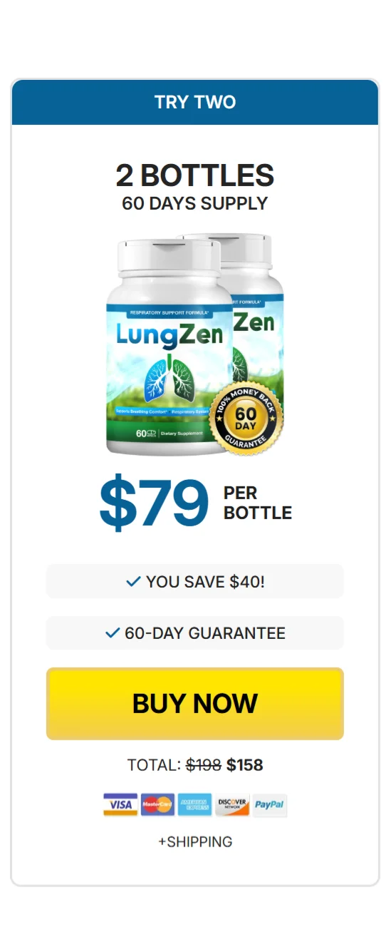 LungZen™ 2 bottles pricing